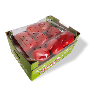 Caja de pimientos rojos de Almería